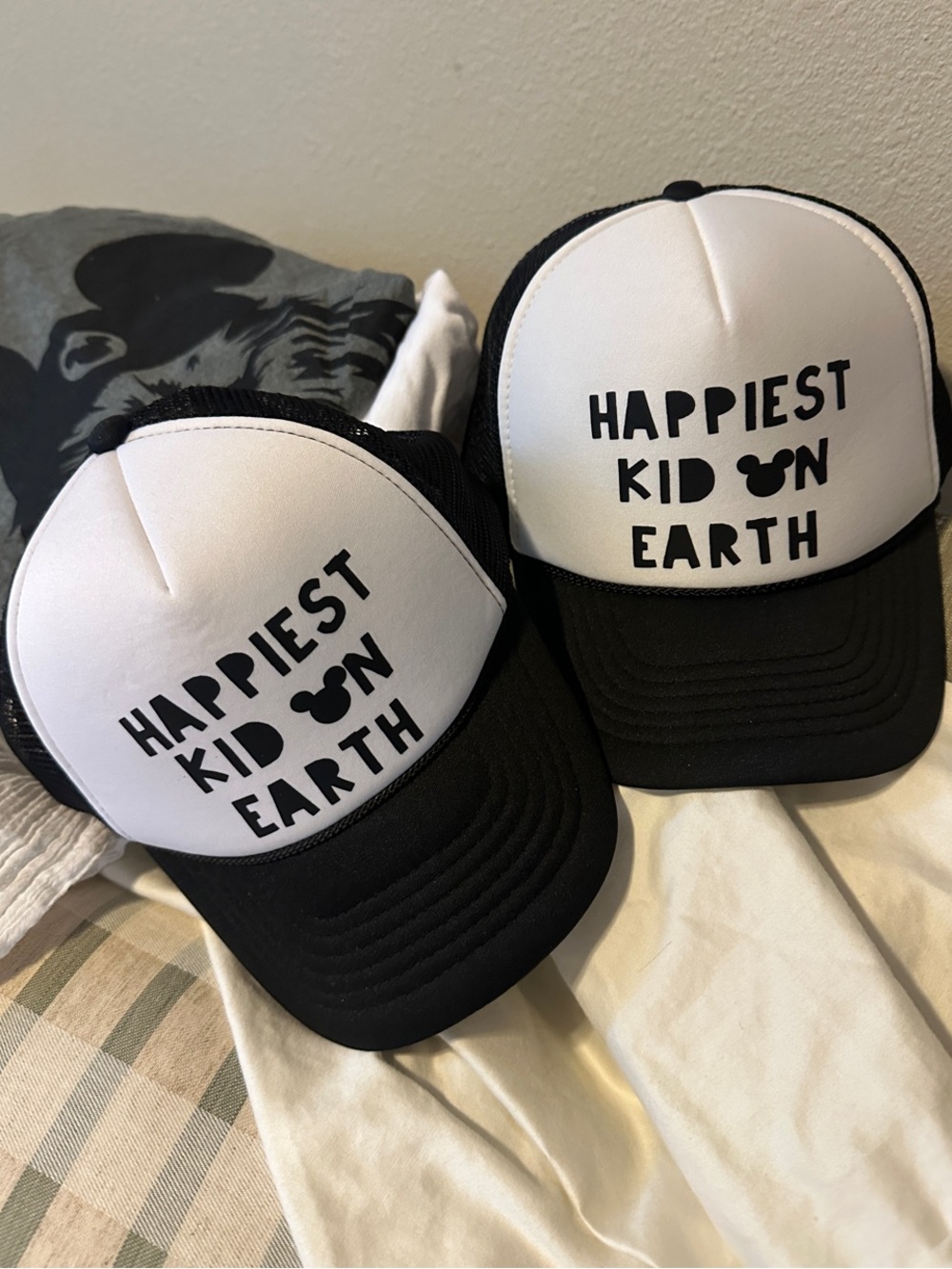 Happiest Kid on Earth Black & White Trucker Hat